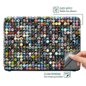 Circle Avengers Sticker Bomb Laptop Skin - View 4