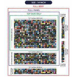 Circle Avengers Sticker Bomb Laptop Skin - View 7