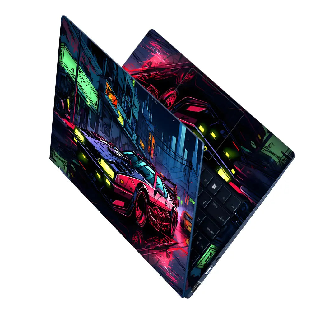 City Car Drift Ride Laptop Skin - View 2