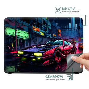 City Car Drift Ride Laptop Skin - View 4