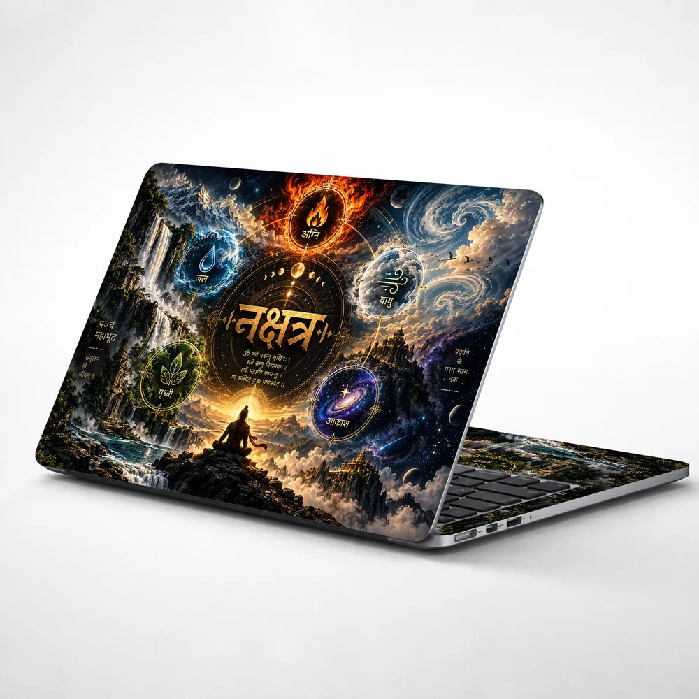 Cosmic Five Elements Mandala Laptop Skin - View 1