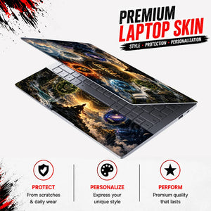 Cosmic Five Elements Mandala Laptop Skin - View 3