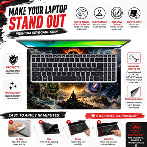 Cosmic Five Elements Mandala Laptop Skin - View 5