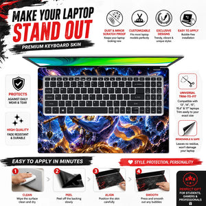 Cosmic Krishna and the Celestial Flute Laptop Skin - View 5