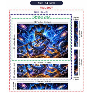 Cosmic Krishna and the Celestial Flute Laptop Skin - View 7