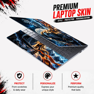 Cosmic Shiva Adiyogi Under the Moon Laptop Skin - View 3