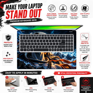Cosmic Shiva Adiyogi Under the Moon Laptop Skin - View 5