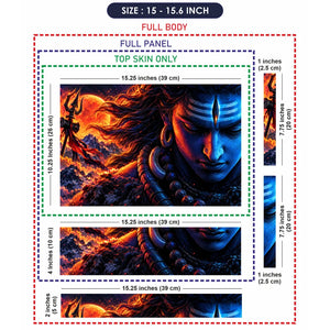 Cosmic Shiva Trident and Firelight Laptop Skin - View 8