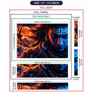 Cosmic Shiva Trident and Firelight Laptop Skin - View 9