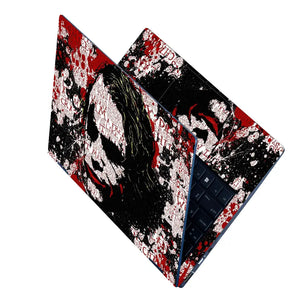 Crazy Joker Red Black Laptop Skin - View 2