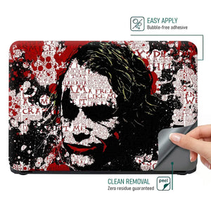 Crazy Joker Red Black Laptop Skin - View 4