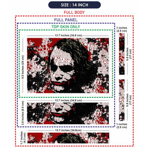 Crazy Joker Red Black Laptop Skin - View 7