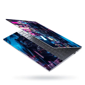Cyber Sports Car Night Laptop Skin - View 3