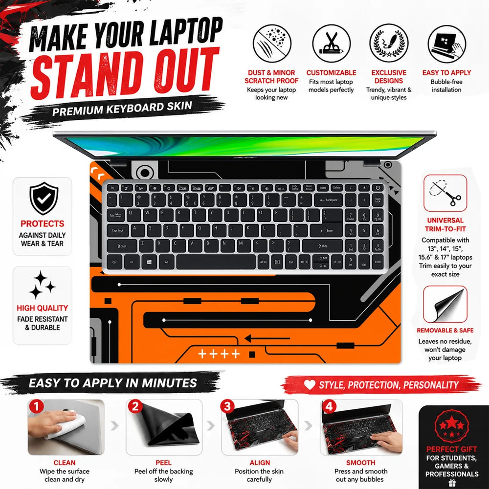 Cyberpunk Circuit Board Wallpaper Laptop Skin - View 5