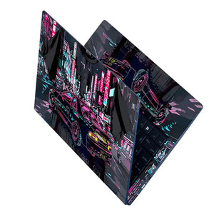 Cyberpunk City Drive Laptop Skin - View 2
