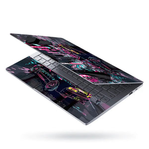 Cyberpunk City Drive Laptop Skin - View 3