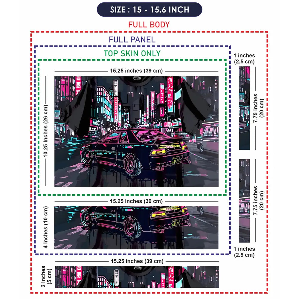 Cyberpunk City Drive Laptop Skin - View 8