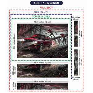 Dark Fantasy Car Chase In Forest Laptop Skin - View 9