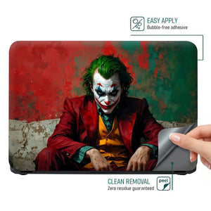 Dark Pop Culture Clown Portrait Laptop Skin - View 4