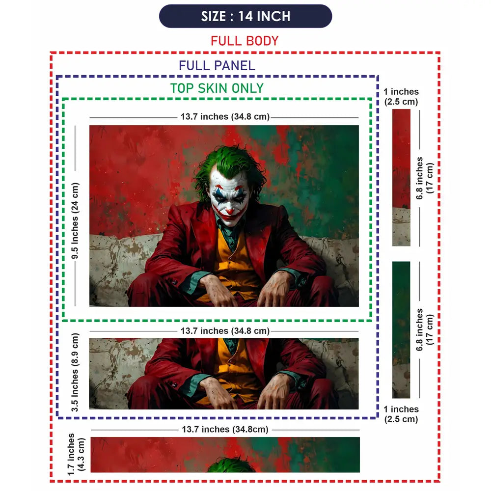 Dark Pop Culture Clown Portrait Laptop Skin - View 7