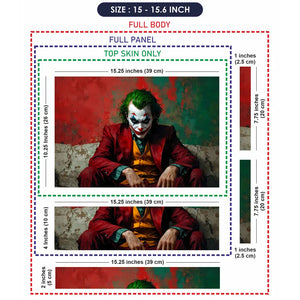 Dark Pop Culture Clown Portrait Laptop Skin - View 8