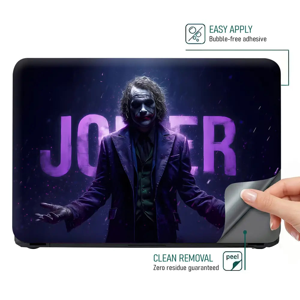 Dark Superhero Joker Mysterious Mood Laptop Skin - View 4