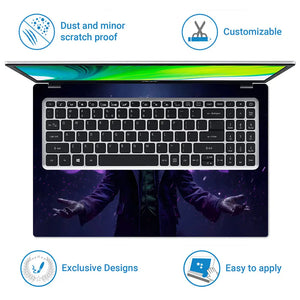Dark Superhero Joker Mysterious Mood Laptop Skin - View 5