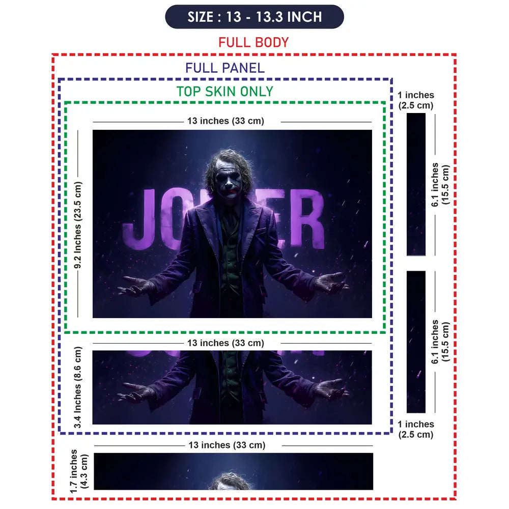 Dark Superhero Joker Mysterious Mood Laptop Skin - View 6