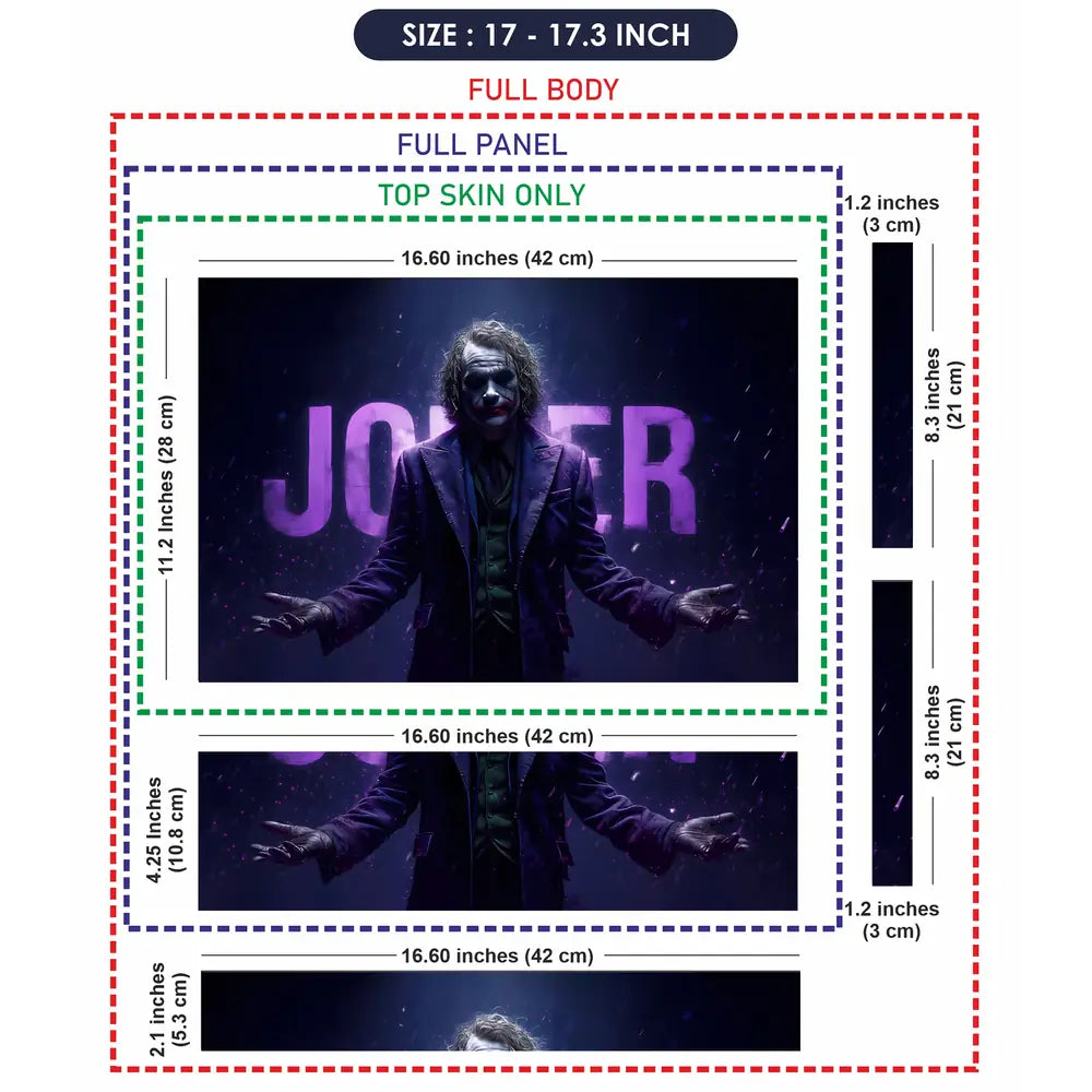 Dark Superhero Joker Mysterious Mood Laptop Skin - View 9