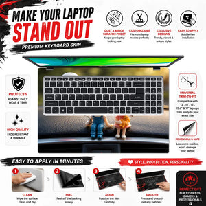 Dashboard Couple I Love You Balloons Laptop Skin - View 5