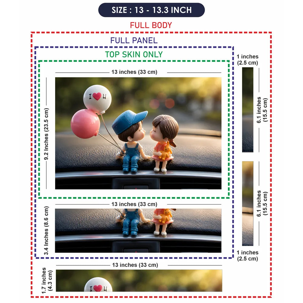 Dashboard Couple I Love You Balloons Laptop Skin - View 6