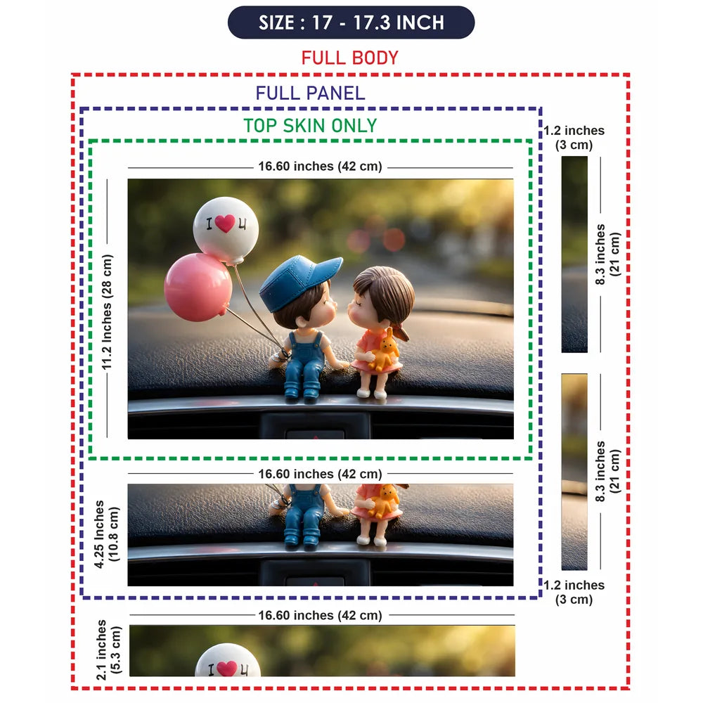 Dashboard Couple I Love You Balloons Laptop Skin - View 9