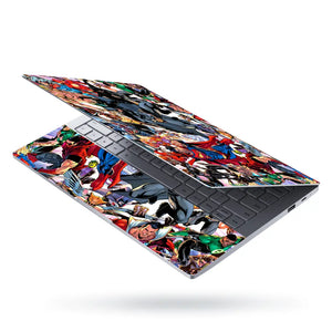DC Comics Heroes Collage Action Laptop Skin - View 3