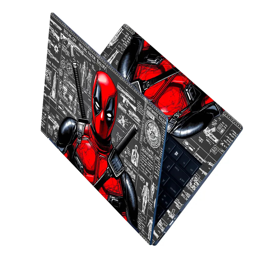 Deadpool Comic Style Laptop Skin - View 2