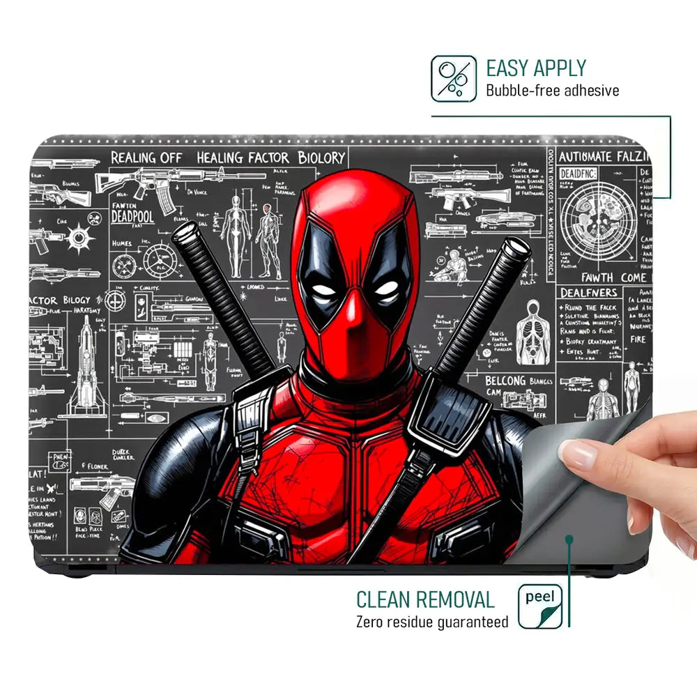 Deadpool Comic Style Laptop Skin - View 4