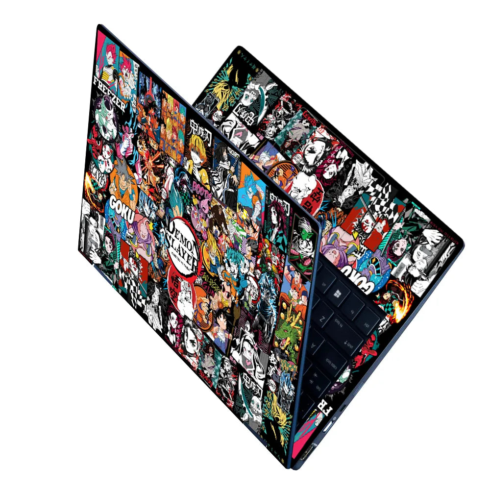 Demon Slayer Collage Laptop Skin - View 2