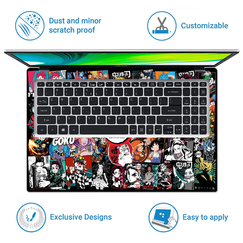 Demon Slayer Collage Laptop Skin - View 5