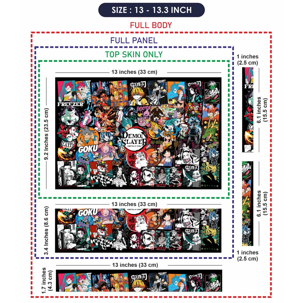 Demon Slayer Collage Laptop Skin - View 6