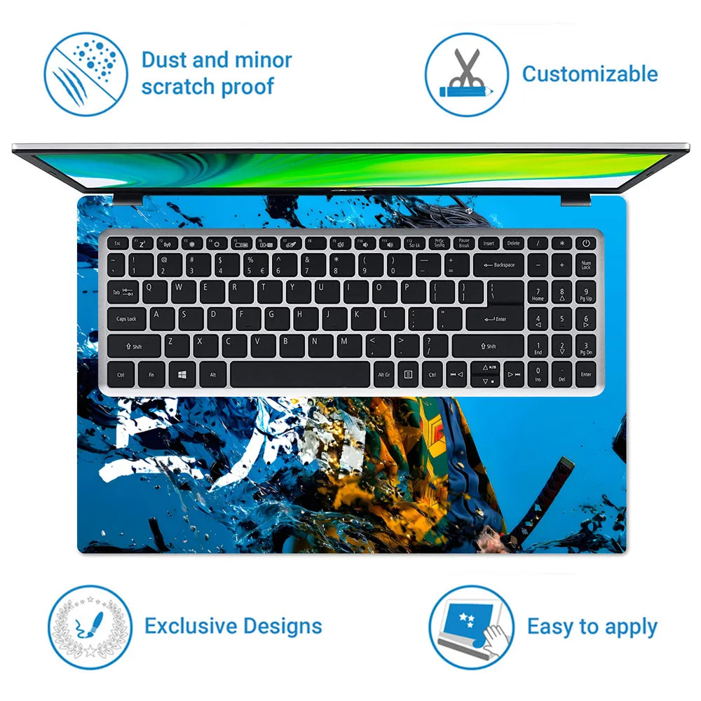 Demon Slayer Ink Splash Dissolve Laptop Skin - View 5