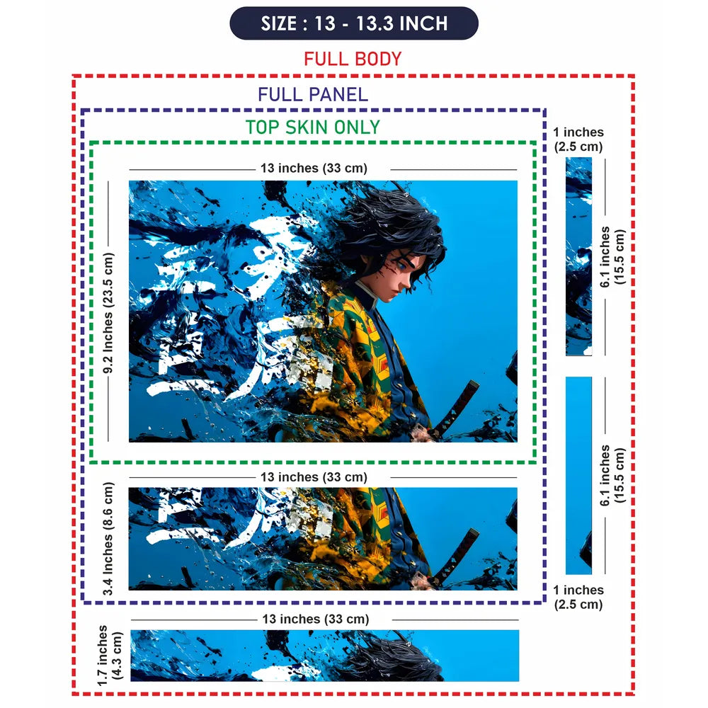 Demon Slayer Ink Splash Dissolve Laptop Skin - View 6