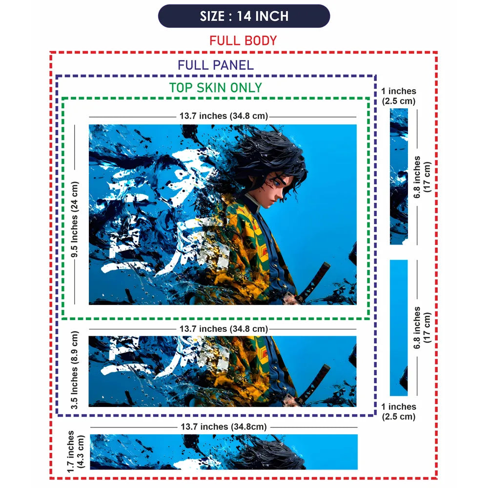 Demon Slayer Ink Splash Dissolve Laptop Skin - View 7