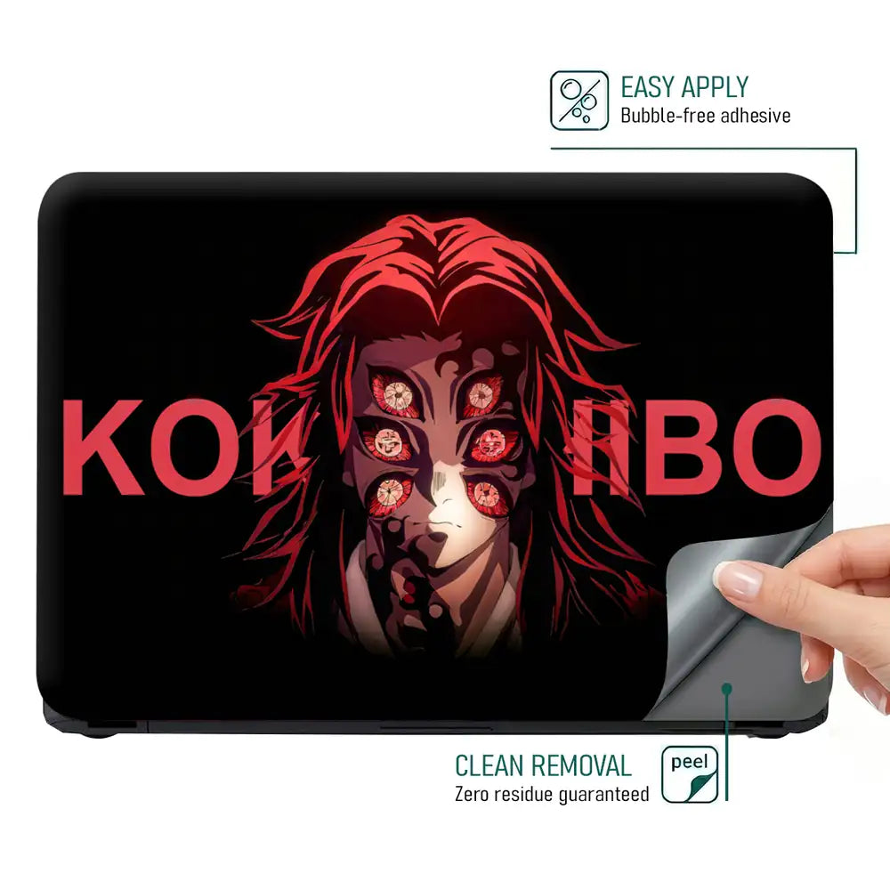 Demon Slayer Kokushibo Six Eyes Laptop Skin - View 4