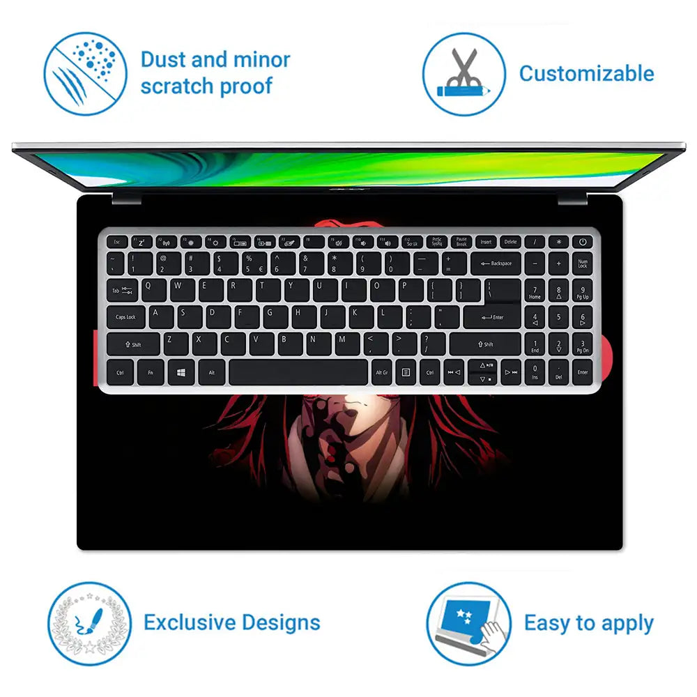 Demon Slayer Kokushibo Six Eyes Laptop Skin - View 5