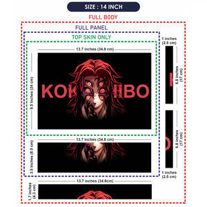 Demon Slayer Kokushibo Six Eyes Laptop Skin - View 7
