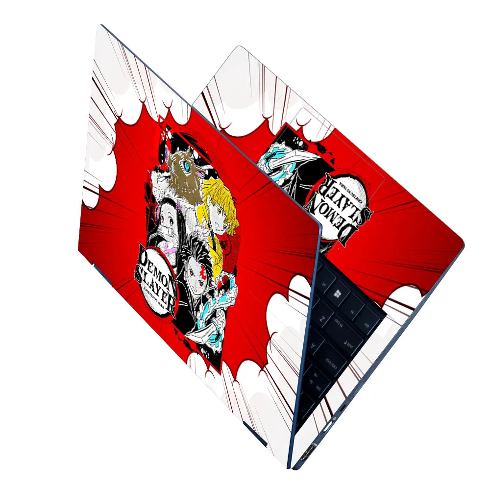 Demon Slayer Main Group Water Art Laptop Skin - View 2