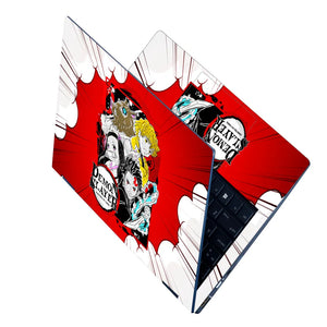 Demon Slayer Main Group Water Art Laptop Skin - View 2