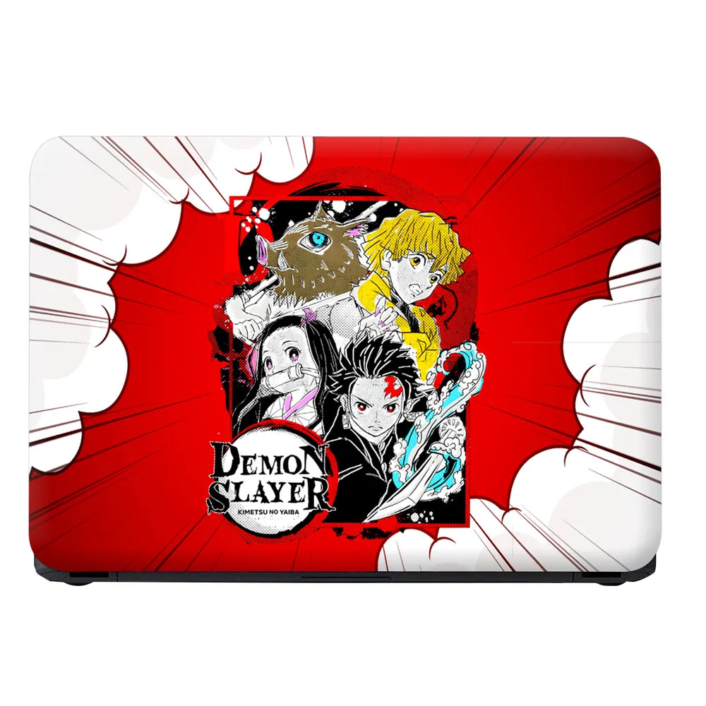 Demon Slayer Main Group Water Art Laptop Skin - View 4