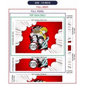 Demon Slayer Main Group Water Art Laptop Skin - View 7