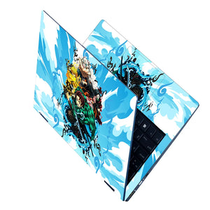 Demon Slayer Main Quartet Water Splash Laptop Skin - View 2
