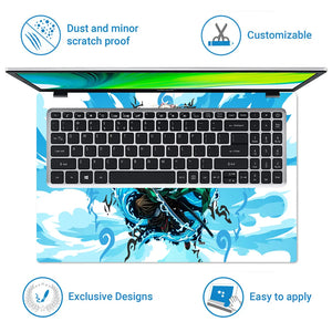 Demon Slayer Main Quartet Water Splash Laptop Skin - View 5